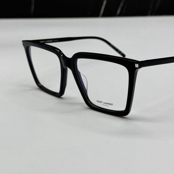 NEW SL474 OPT 001 SAINT LAURENT BLACK WOMEN SAINT LAURENT EYEGLASSES - Picture 5 of 10